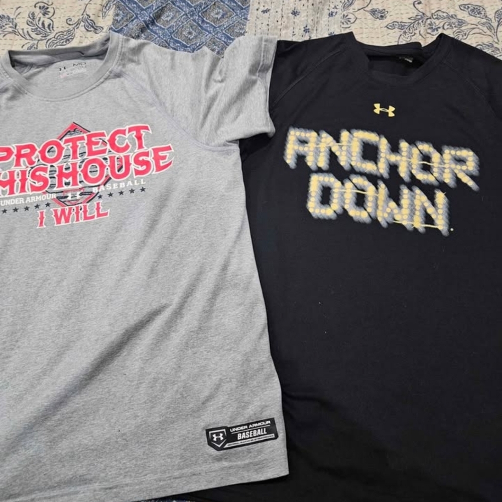 Under Armour Men's Graphic Tees - Gray and Black